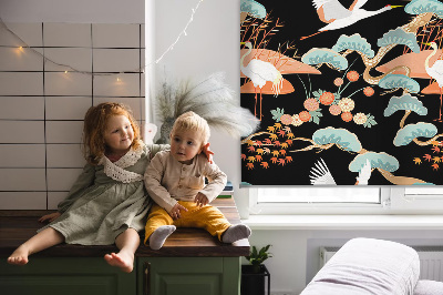 Rolgordijn voor het raam Vliegende reiger