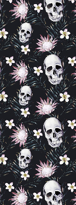 Rolgordijn verduisterend Schedels tussen bloemen