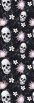 Rolgordijn verduisterend Schedels tussen bloemen