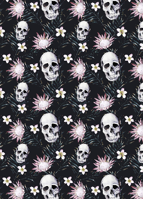 Rolgordijn verduisterend Schedels tussen bloemen