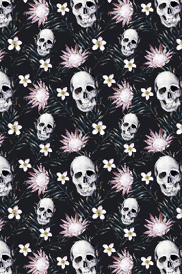 Rolgordijn verduisterend Schedels tussen bloemen