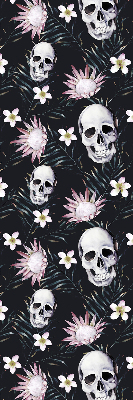 Rolgordijn verduisterend Schedels tussen bloemen