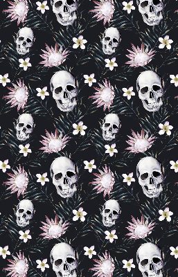 Rolgordijn verduisterend Schedels tussen bloemen