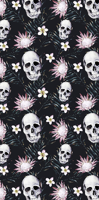 Rolgordijn verduisterend Schedels tussen bloemen