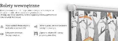 Rolgordijn verduisterend Grijze bomen rode vossen