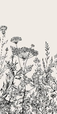 Rolgordijn voor het raam Grijze bloemen