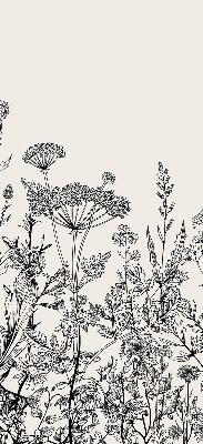 Rolgordijn voor het raam Grijze bloemen