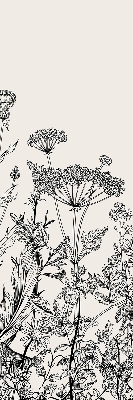 Rolgordijn voor het raam Grijze bloemen