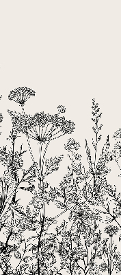 Rolgordijn voor het raam Grijze bloemen