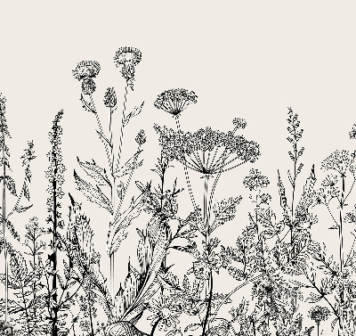 Rolgordijn voor het raam Grijze bloemen