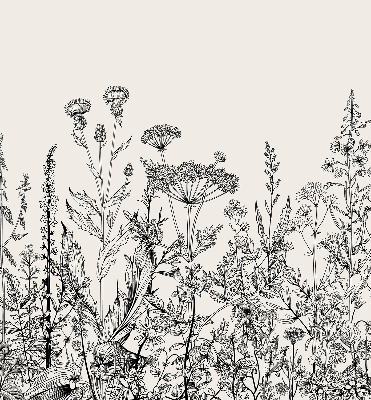 Rolgordijn voor het raam Grijze bloemen