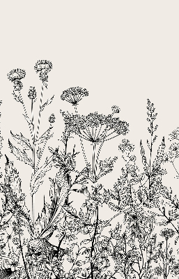 Rolgordijn voor het raam Grijze bloemen