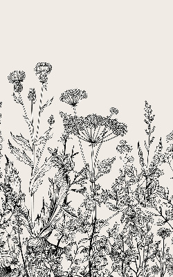 Rolgordijn voor het raam Grijze bloemen