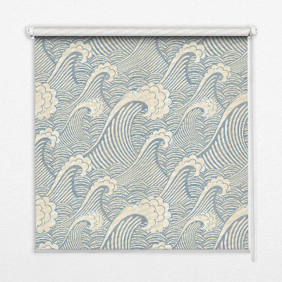 Rolgordijn voor het raam Watergolven
