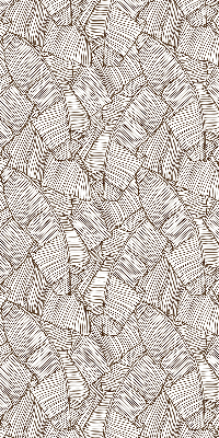 Rolgordijn verduisterend Getekende palmbladeren