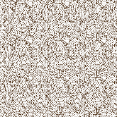 Rolgordijn verduisterend Getekende palmbladeren