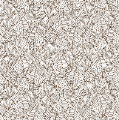 Rolgordijn verduisterend Getekende palmbladeren