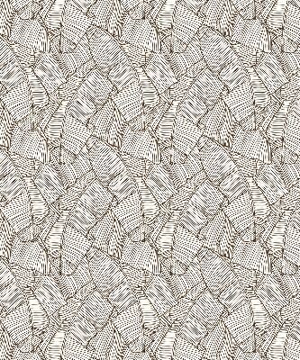 Rolgordijn verduisterend Getekende palmbladeren