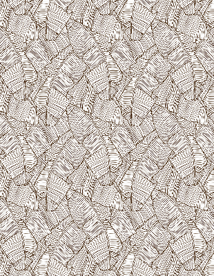 Rolgordijn verduisterend Getekende palmbladeren