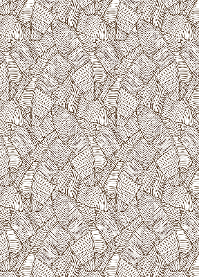 Rolgordijn verduisterend Getekende palmbladeren