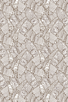 Rolgordijn verduisterend Getekende palmbladeren