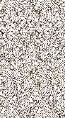 Rolgordijn verduisterend Getekende palmbladeren