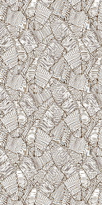 Rolgordijn verduisterend Getekende palmbladeren