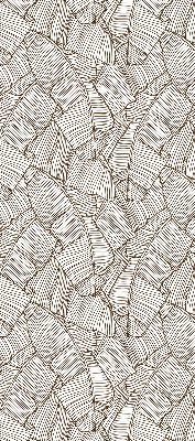 Rolgordijn verduisterend Getekende palmbladeren