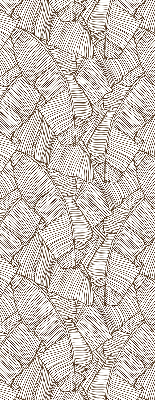 Rolgordijn verduisterend Getekende palmbladeren