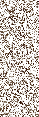 Rolgordijn verduisterend Getekende palmbladeren