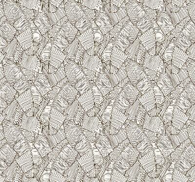 Rolgordijn verduisterend Getekende palmbladeren