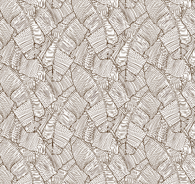 Rolgordijn verduisterend Getekende palmbladeren