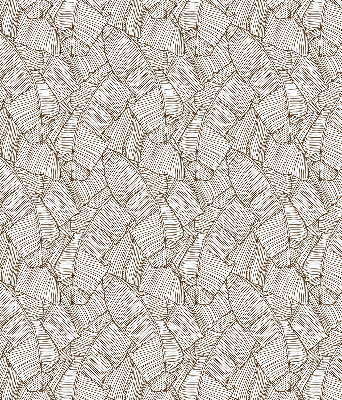 Rolgordijn verduisterend Getekende palmbladeren