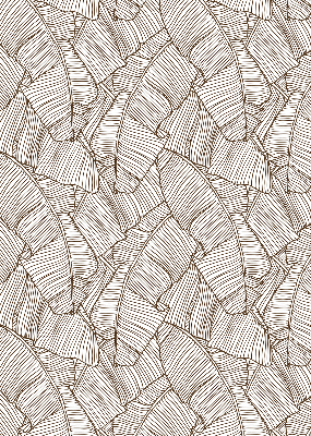 Rolgordijn verduisterend Getekende palmbladeren