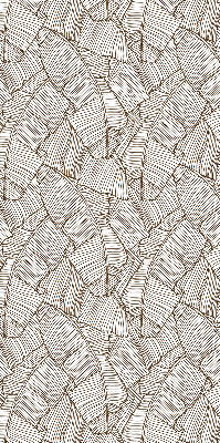 Rolgordijn verduisterend Getekende palmbladeren