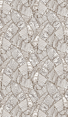 Rolgordijn verduisterend Getekende palmbladeren