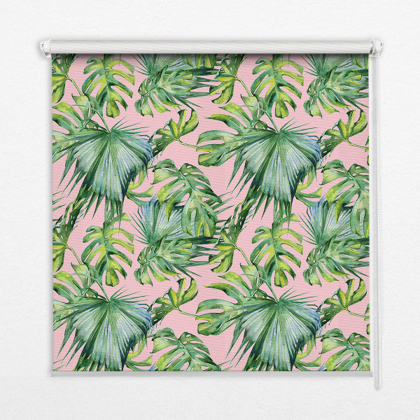 Rolgordijn voor het raam Tropische bladvariëteiten