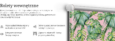 Rolgordijn voor het raam Tropische bladvariëteiten