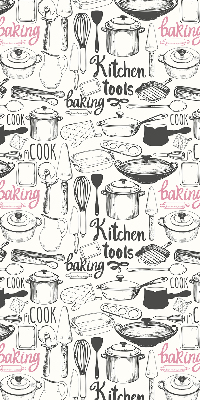 Rolgordijn voor het raam Keukengerei