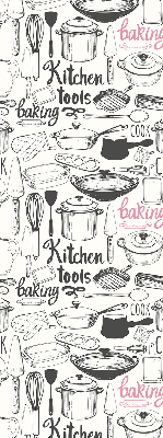 Rolgordijn voor het raam Keukengerei