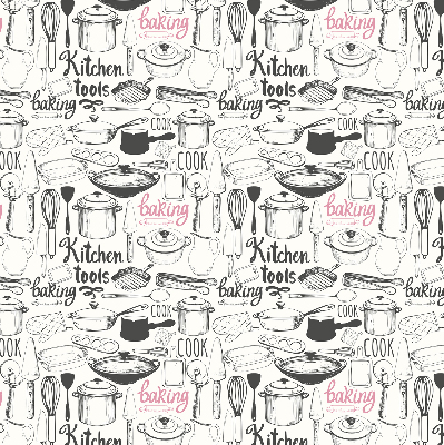 Rolgordijn voor het raam Keukengerei