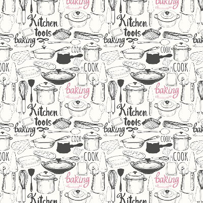 Rolgordijn voor het raam Keukengerei