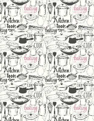 Rolgordijn voor het raam Keukengerei