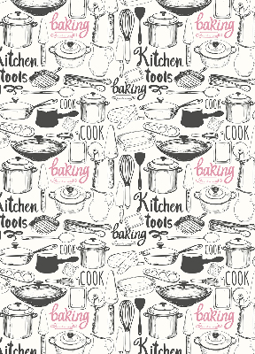 Rolgordijn voor het raam Keukengerei