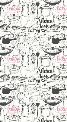 Rolgordijn voor het raam Keukengerei