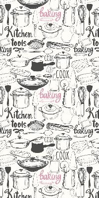 Rolgordijn voor het raam Keukengerei