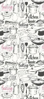 Rolgordijn voor het raam Keukengerei