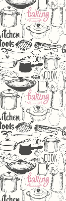 Rolgordijn voor het raam Keukengerei