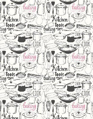 Rolgordijn voor het raam Keukengerei