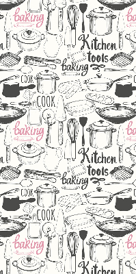 Rolgordijn voor het raam Keukengerei